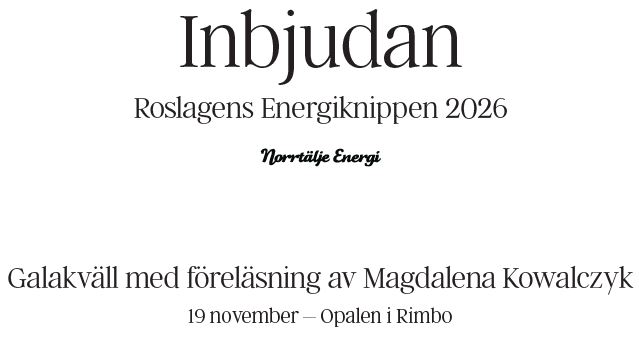 image: Galakväll Roslagens Energiknippen 2026